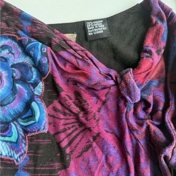 Desigual Woman’s Long Sleeve Rainbow Multi Media Tunic Top. Size Medium. - Picture 8 of 11